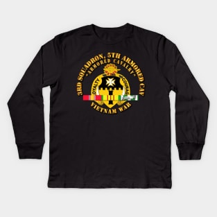 3rd Squadron, 5th Armored Cav w SVC Kids Long Sleeve T-Shirt